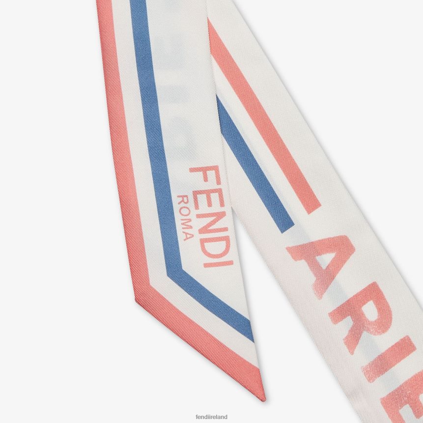 Fendi Women Wrappy Silk Bandeau R06TFR114 Accessories White