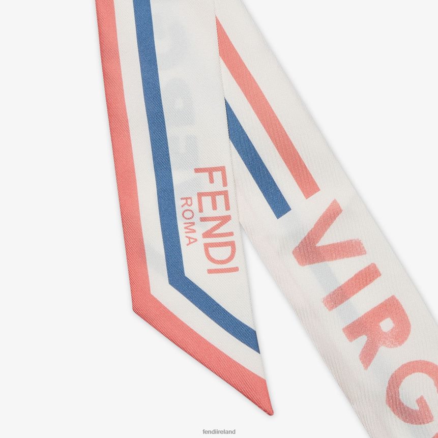 Fendi Women Wrappy Silk Bandeau R06TFR115 Accessories White