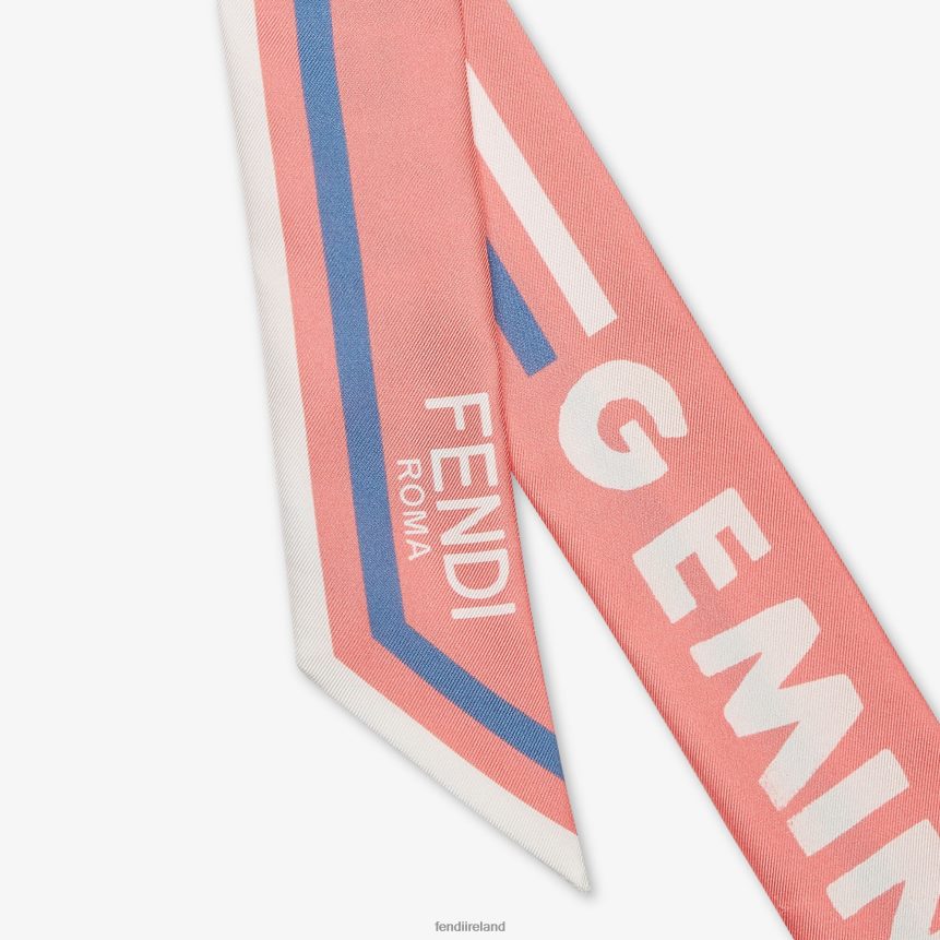Fendi Women Wrappy Silk Bandeau R06TFR120 Accessories Pink