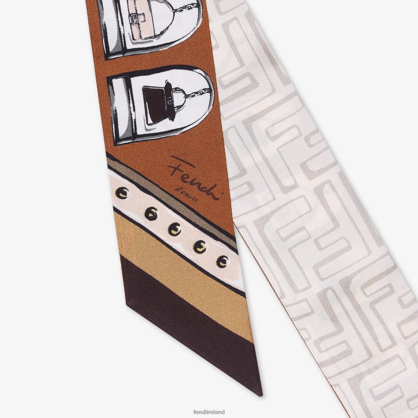 Fendi Women Wrappy Silk Bandeau R06TFR24 Accessories Multicolor