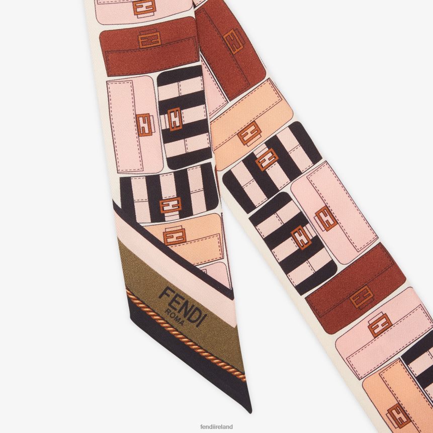 Fendi Women Wrappy Silk Bandeau R06TFR455 Accessories Multicolor