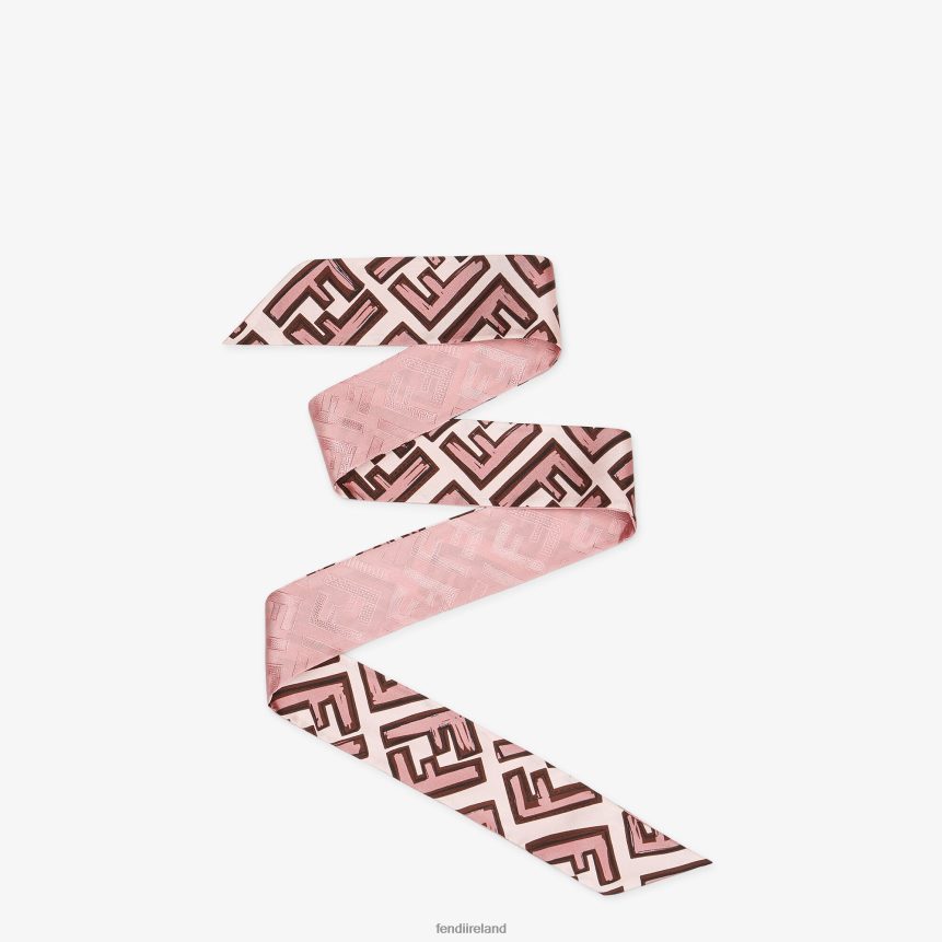 Fendi Women Wrappy Silk Bandeau R06TFR479 Accessories Pink