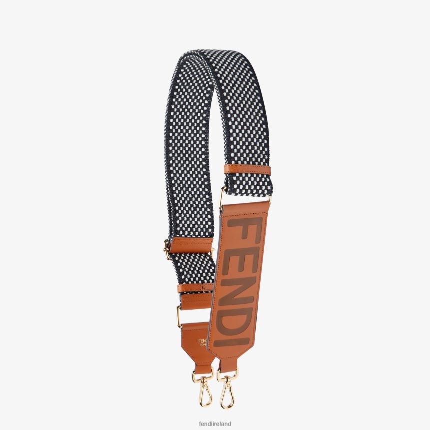 Fendi Women Check Ribbon Shoulder Strap R06TFR382 Accessories Multicolor