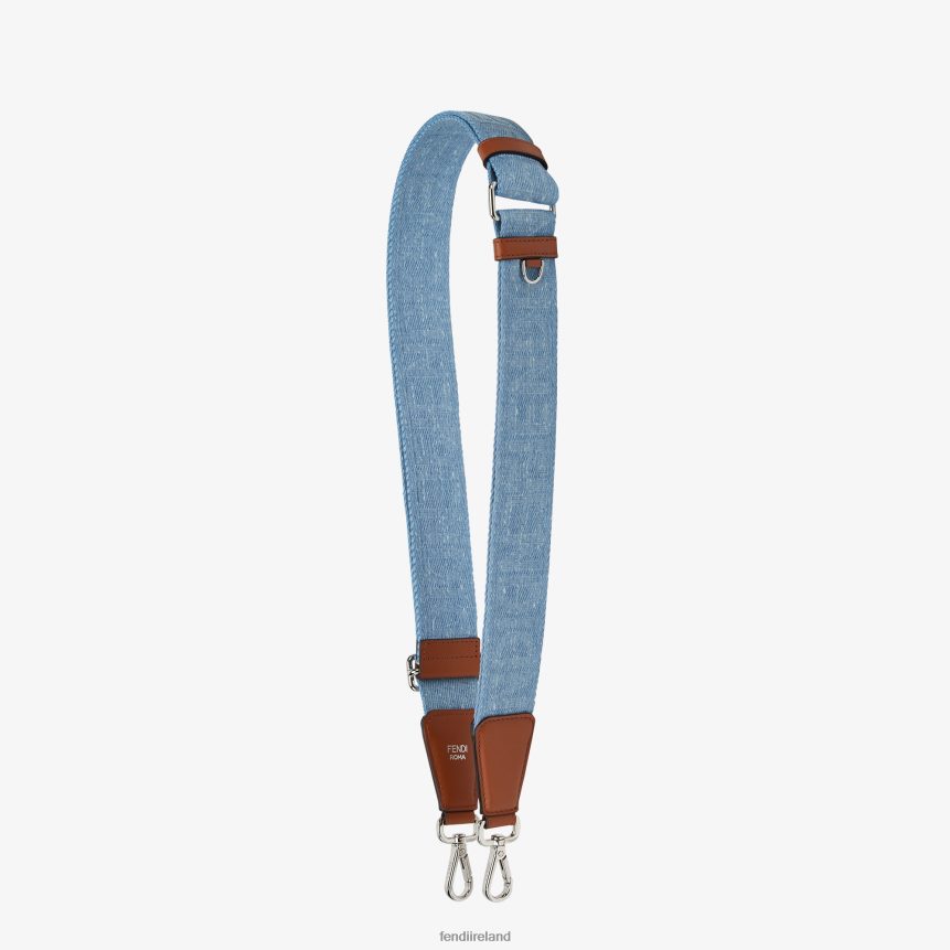 Fendi Women Denim Shoulder Strap R06TFR98 Accessories Light blue
