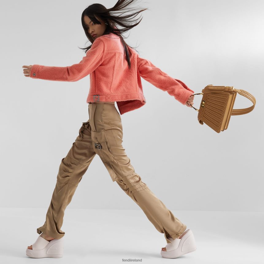 Fendi Women Leather Shoulder Strap R06TFR185 Accessories Beige