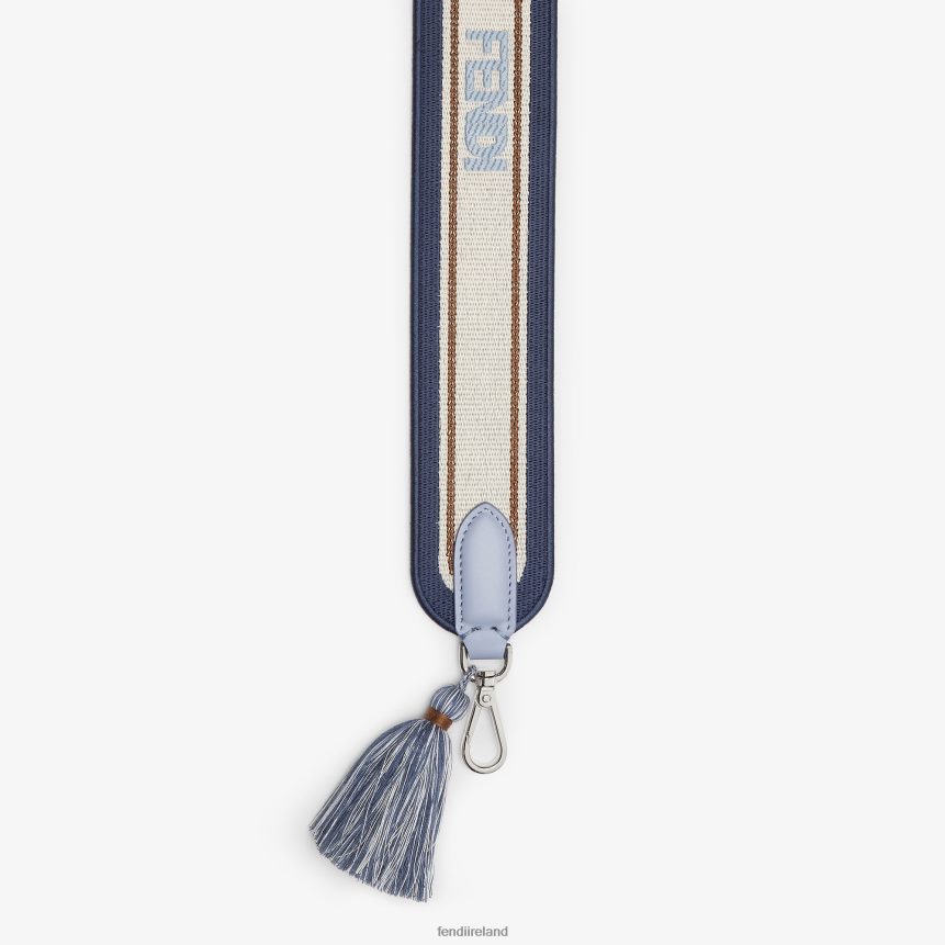 Fendi Women Ribbon Shoulder Strap R06TFR138 Accessories Blue