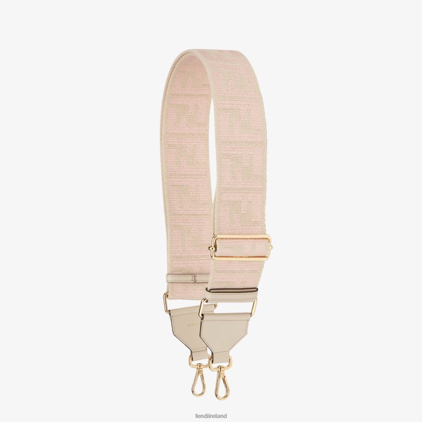 Fendi Women Ribbon Shoulder Strap R06TFR320 Accessories Beige