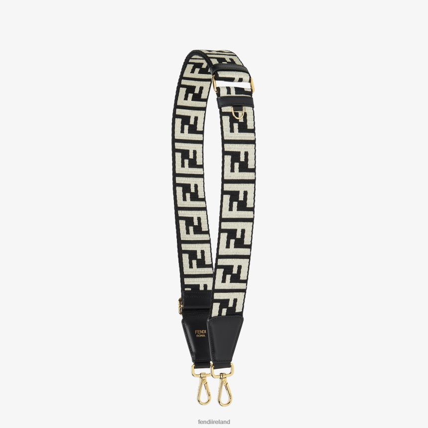 Fendi Women Ribbon Shoulder Strap R06TFR337 Accessories Black