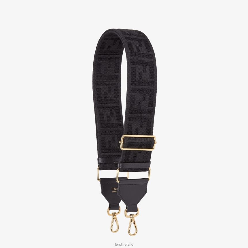 Fendi Women Ribbon Shoulder Strap R06TFR376 Accessories Black