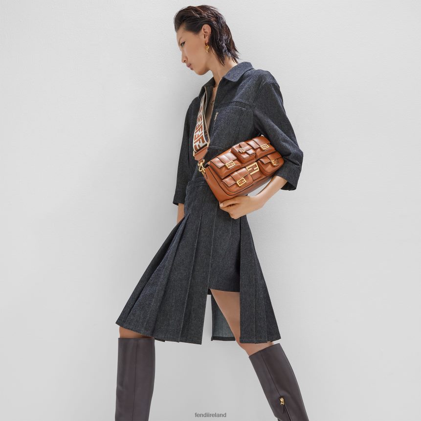 Fendi Women Webbing Reversible Shoulder Strap R06TFR41 Accessories Brown