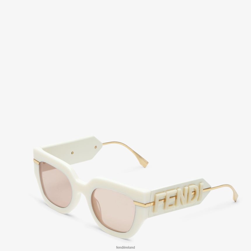 Fendi Women Cream Acetate Sunglasses R06TFR250 Accessories Fashion