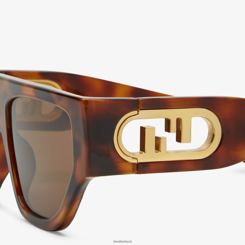 Fendi Women Havana Acetate Sunglasses R06TFR34 Accessories Black