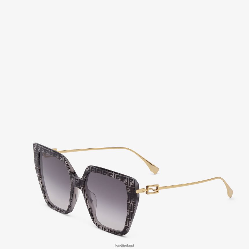 Fendi Women Havana FF Acetate Sunglasses R06TFR293 Accessories Gray