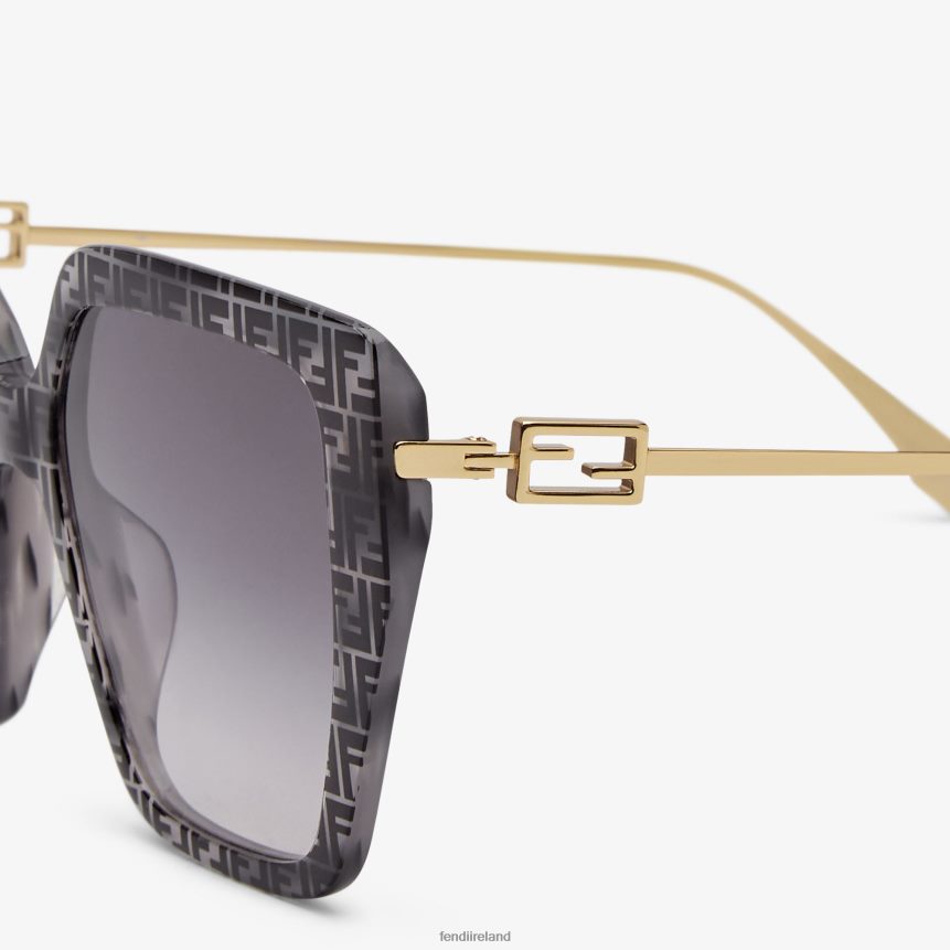 Fendi Women Havana FF Acetate Sunglasses R06TFR293 Accessories Gray