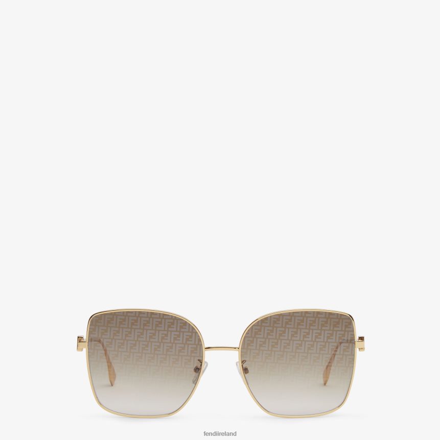 Fendi Women Metal Sunglasses With FF Micro Logo Lenses R06TFR291 Accessories Gold