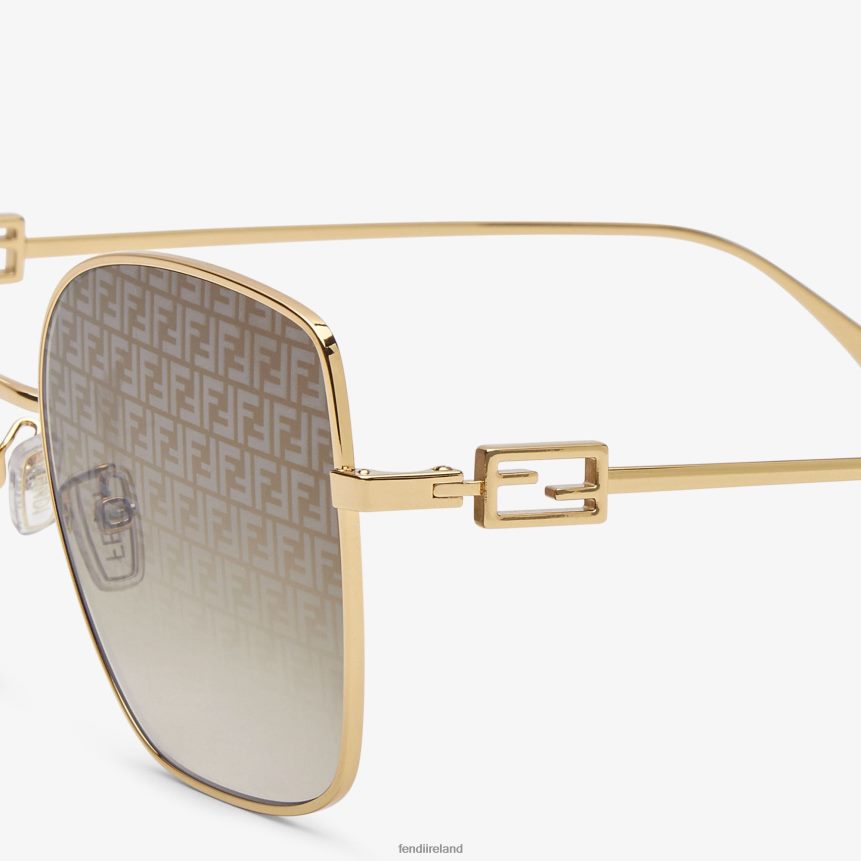 Fendi Women Metal Sunglasses With FF Micro Logo Lenses R06TFR291 Accessories Gold