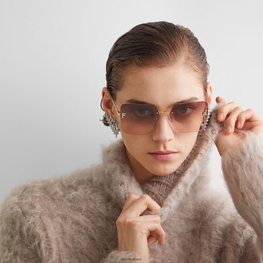 Fendi Women Metal Sunglasses With Two-Tone Gradient Lenses R06TFR282 Accessories Multicolor