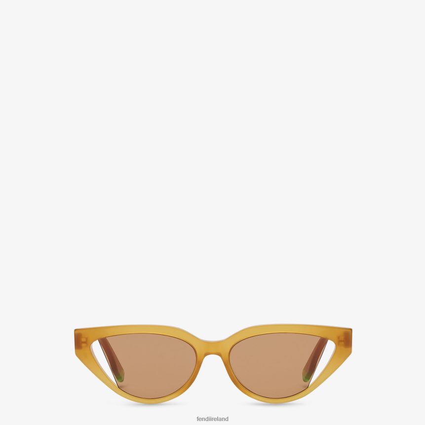 Fendi Women Sunglasses In Transparent Caramel Acetate R06TFR156 Accessories Beige