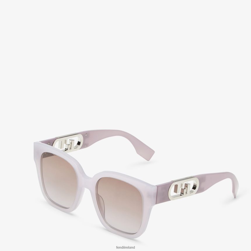 Fendi Women Transparent Lilac Acetate Sunglasses R06TFR159 Accessories Purple