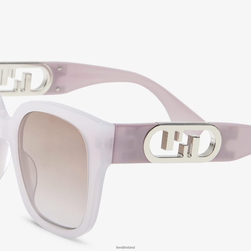 Fendi Women Transparent Lilac Acetate Sunglasses R06TFR159 Accessories Purple