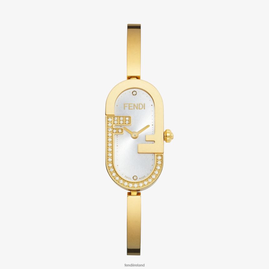 Fendi Women 14.80 X 28.30mm - Oval Watch With FF Logo R06TFR346 Accessories Gold