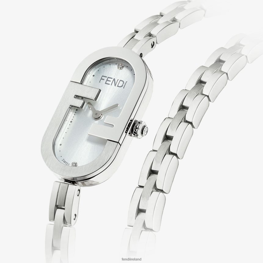 Fendi Women 14.80 X 28.30mm - Oval Watch With O\'Lock Logo R06TFR295 Accessories Silver