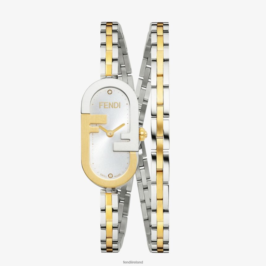Fendi Women 14.80 X 28.30mm - Oval Watch With O'Lock Logo R06TFR297 Accessories Silver/gold