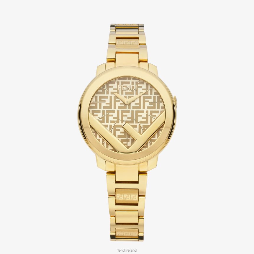 Fendi Women 28mm - Round Watch With Logo R06TFR171 Accessories Gold