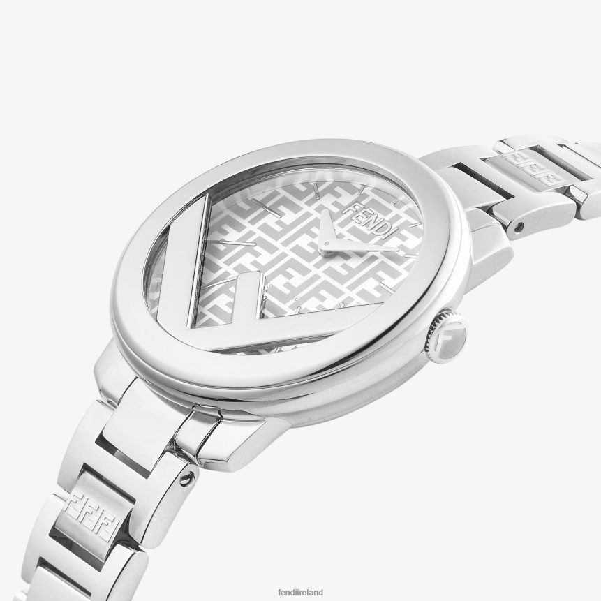 Fendi Women 28mm - Round Watch With Logo R06TFR177 Accessories Silver