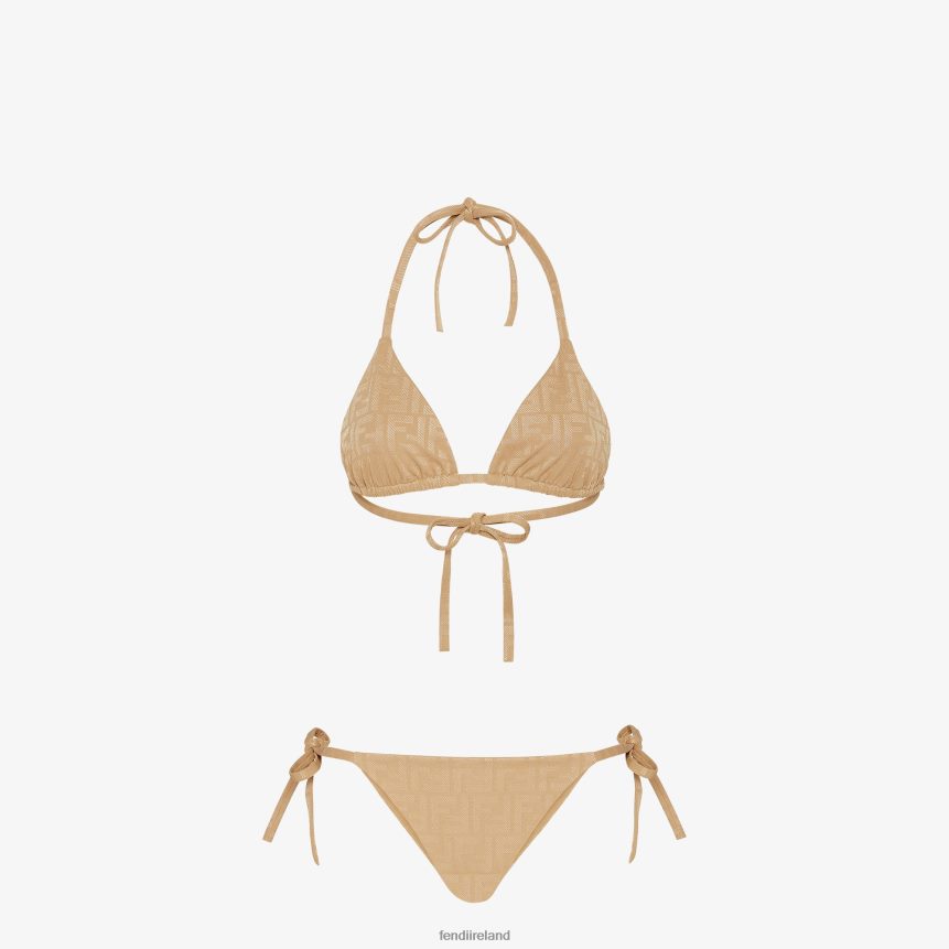 Fendi Women Lycra Bikini R06TFR1047 Apparel Beige