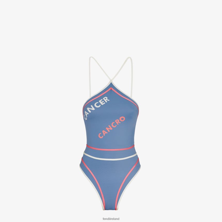 Fendi Women Lycra One-Piece Swimsuit R06TFR1048 Apparel Blue