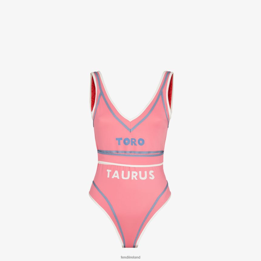 Fendi Women Lycra Swimsuit R06TFR1051 Apparel Pink