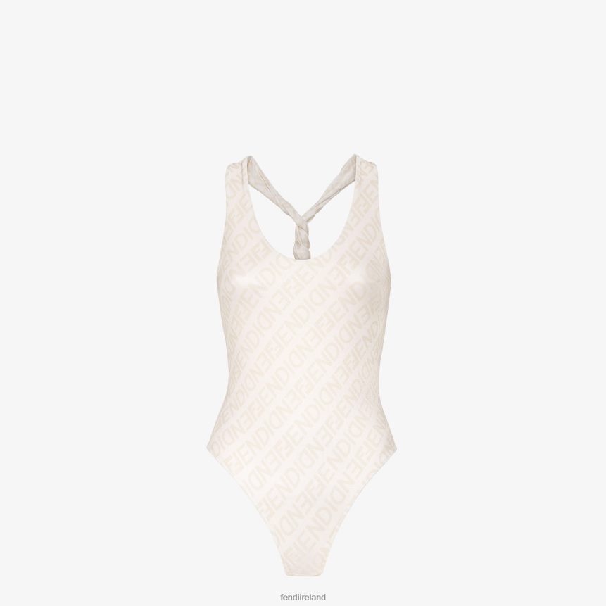 Fendi Women Lycra Swimsuit R06TFR1059 Apparel White