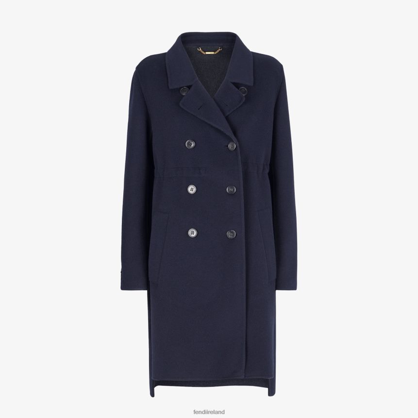 Fendi Women Cashmere Coat R06TFR1207 Apparel Blue