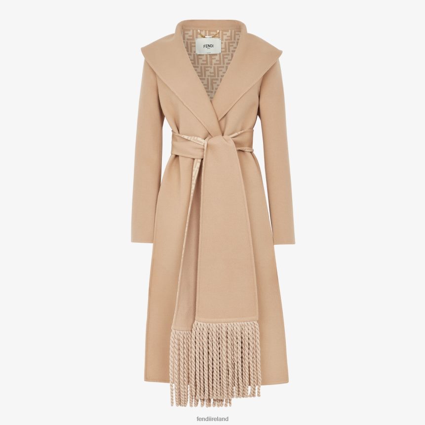 Fendi Women Wool Coat R06TFR1119 Apparel Beige