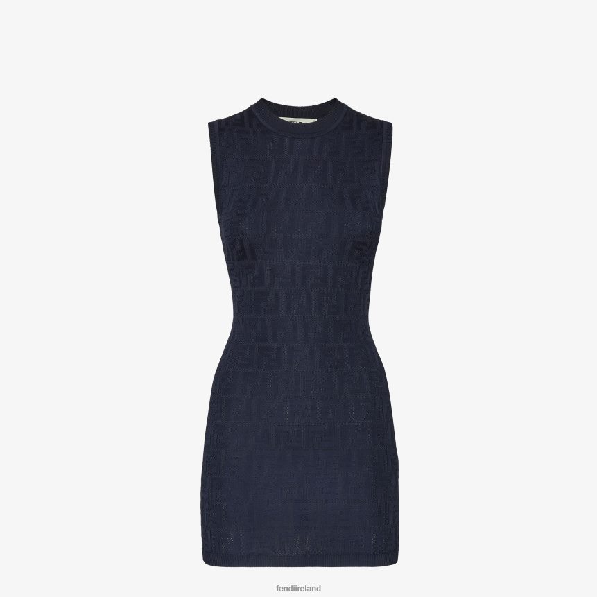 Fendi Women Knit Dress R06TFR1079 Apparel Blue
