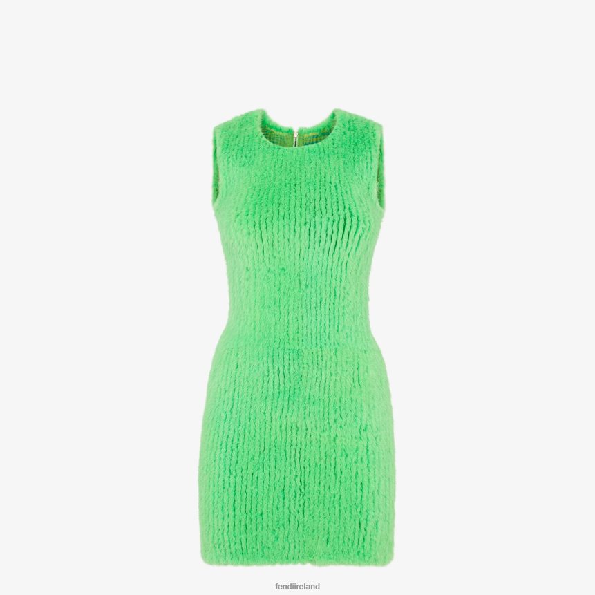 Fendi Women Mink Dress R06TFR1108 Apparel Green