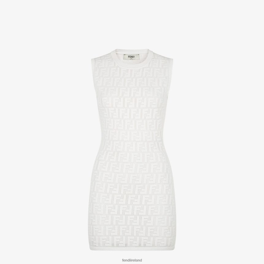 Fendi Women Viscose Dress R06TFR1071 Apparel White