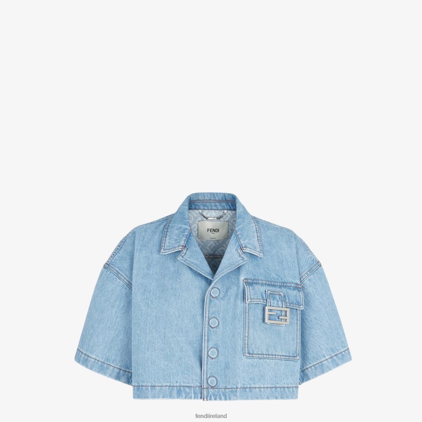Fendi Women Denim Jacket R06TFR1019 Apparel Blue