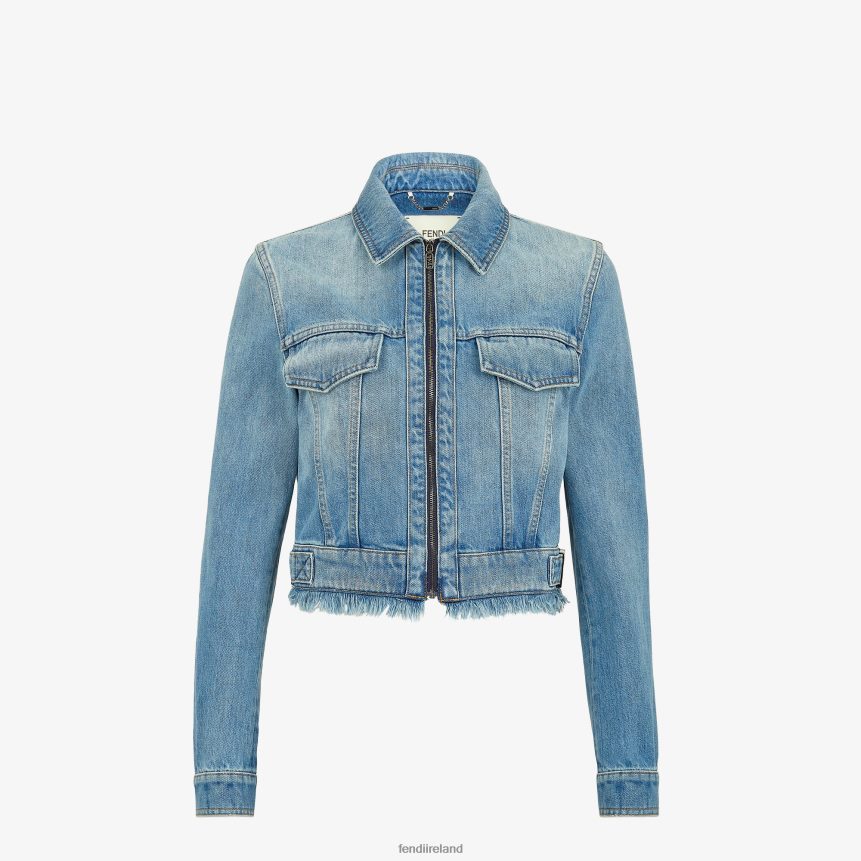 Fendi Women Denim Jacket R06TFR1092 Apparel Blue