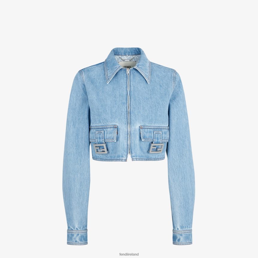 Fendi Women Denim Jacket R06TFR938 Apparel Blue