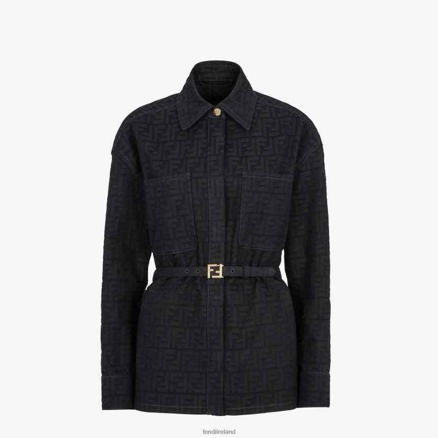 Fendi Women Go-To Jacket In Jacquard Denim R06TFR931 Apparel Blue