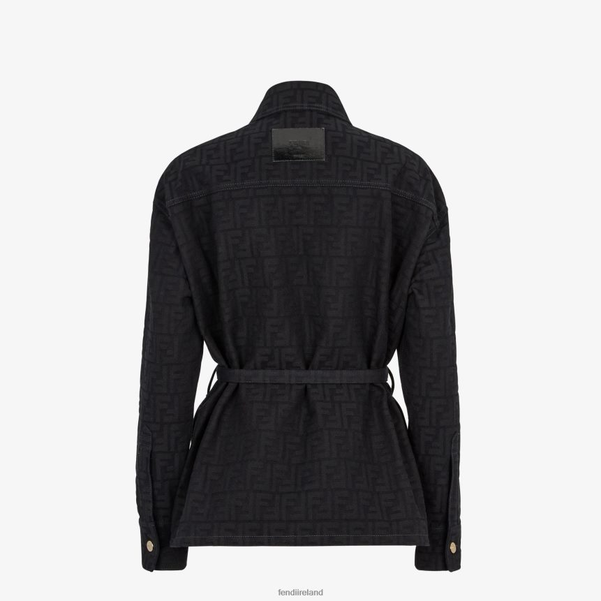 Fendi Women Go-To Jacket In Jacquard Denim R06TFR931 Apparel Blue