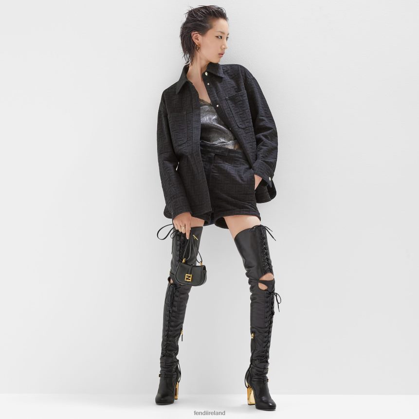 Fendi Women Go-To Jacket In Jacquard Denim R06TFR931 Apparel Blue