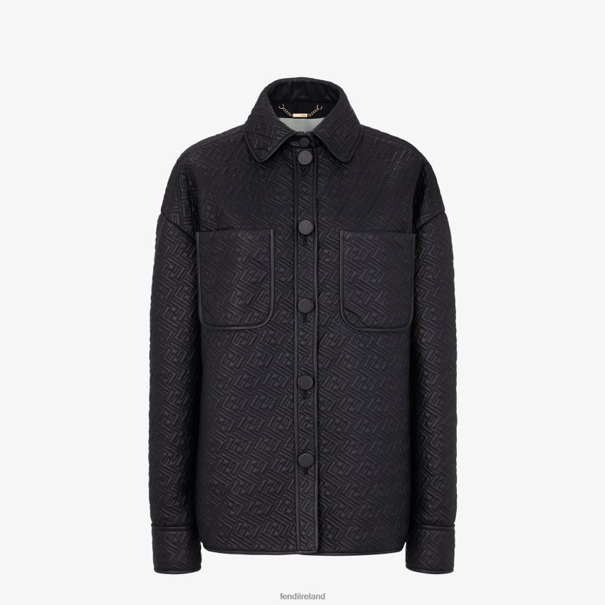 Fendi Women Nappa Leather Go-To Jacket R06TFR1236 Apparel Black