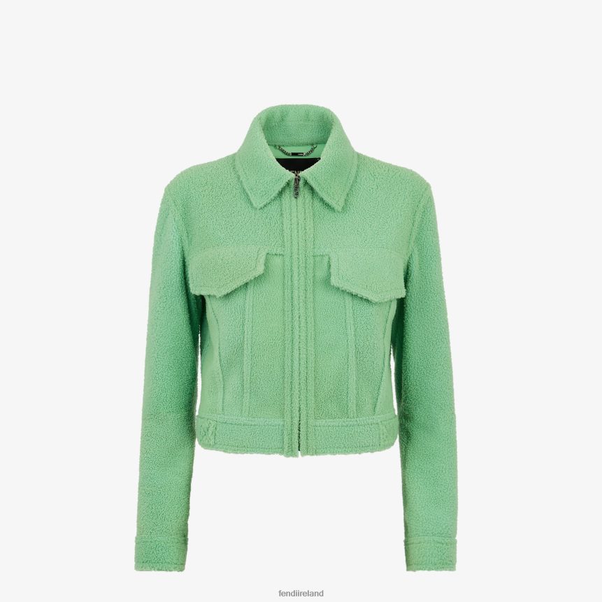 Fendi Women Shearling Jacket R06TFR1094 Apparel Green