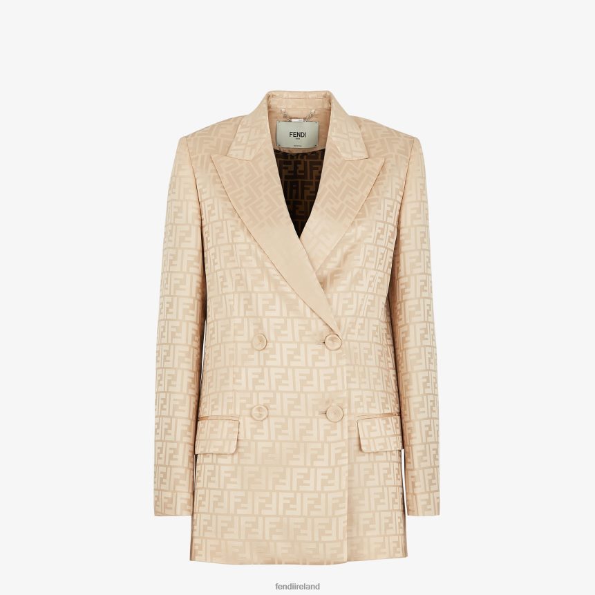 Fendi Women Silk Blazer R06TFR967 Apparel Beige