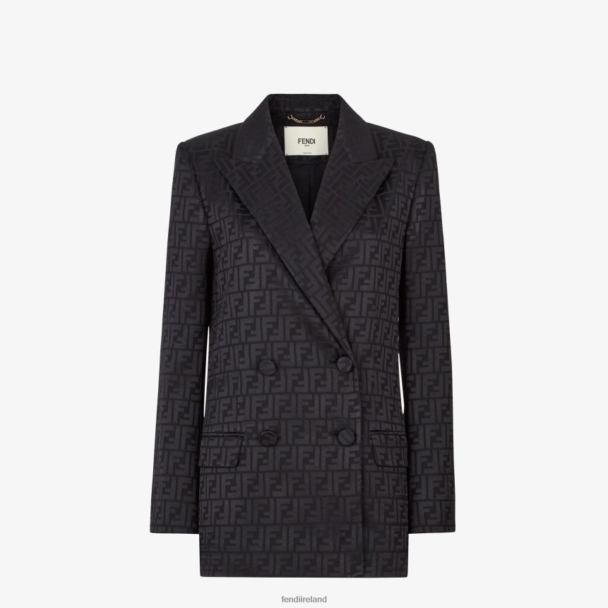 Fendi Women Silk Jacket R06TFR1131 Apparel Black
