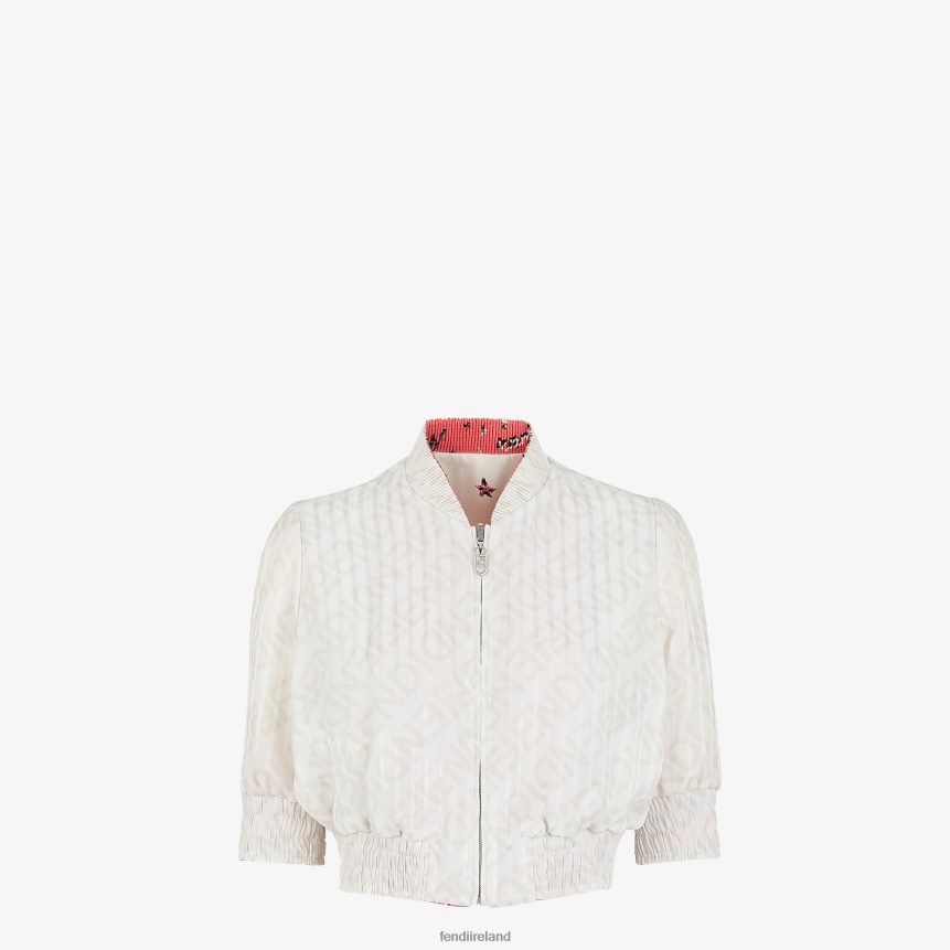 Fendi Women Silk Reversible Bomber Jacket R06TFR1041 Apparel Multicolor