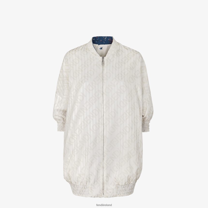 Fendi Women Silk Reversible Bomber Jacket R06TFR1043 Apparel Multicolor